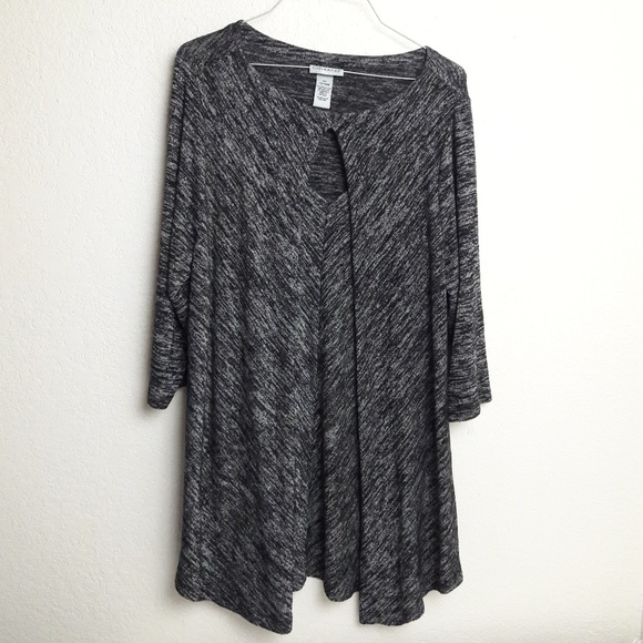 Catherines Tops - Catherines OX 14/16 blouse Layered Keyhole Career